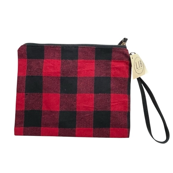 L.I.B. New York Handbags - L.I.B New York Buffalo Plaid Clutch